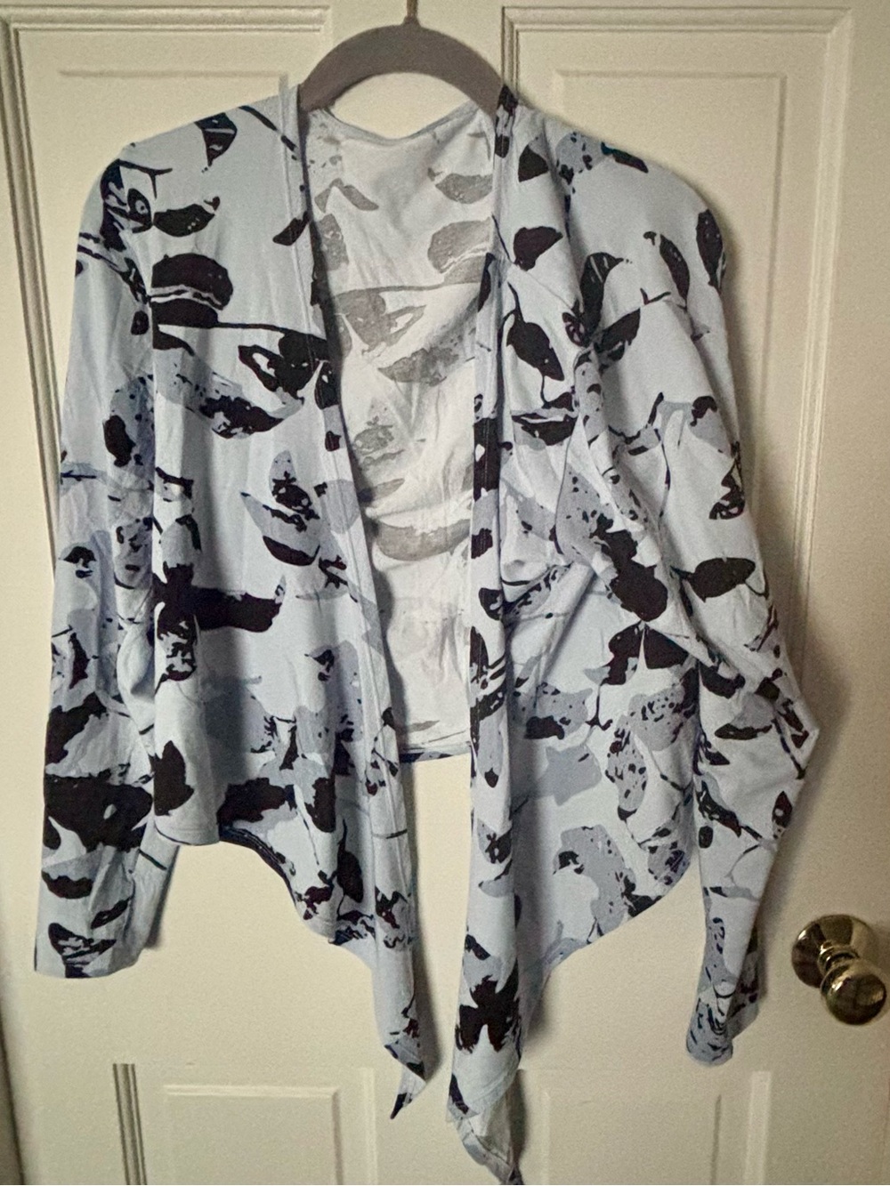 UVSkinz Wrap SPF50 Long Sleeve Black White Print XL